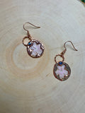 Pinevia- Abalone Shell and Flower Earrings