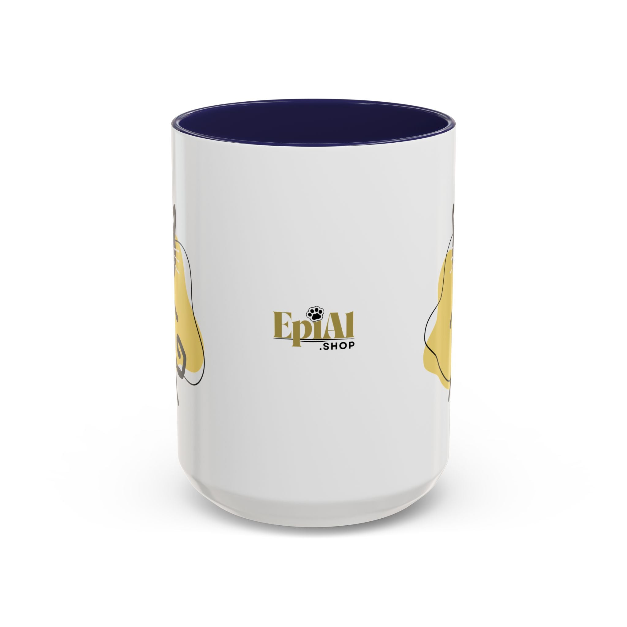 Playful Cat Accent Coffee Mug - 11oz & 15oz