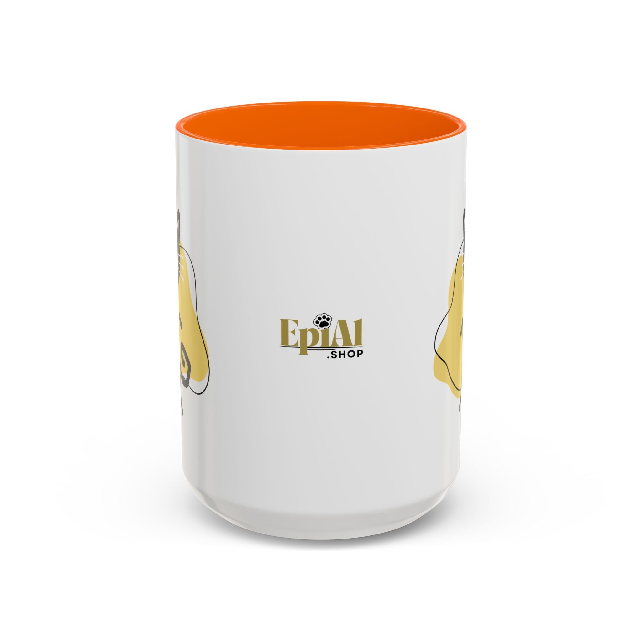 Playful Cat Accent Coffee Mug - 11oz & 15oz