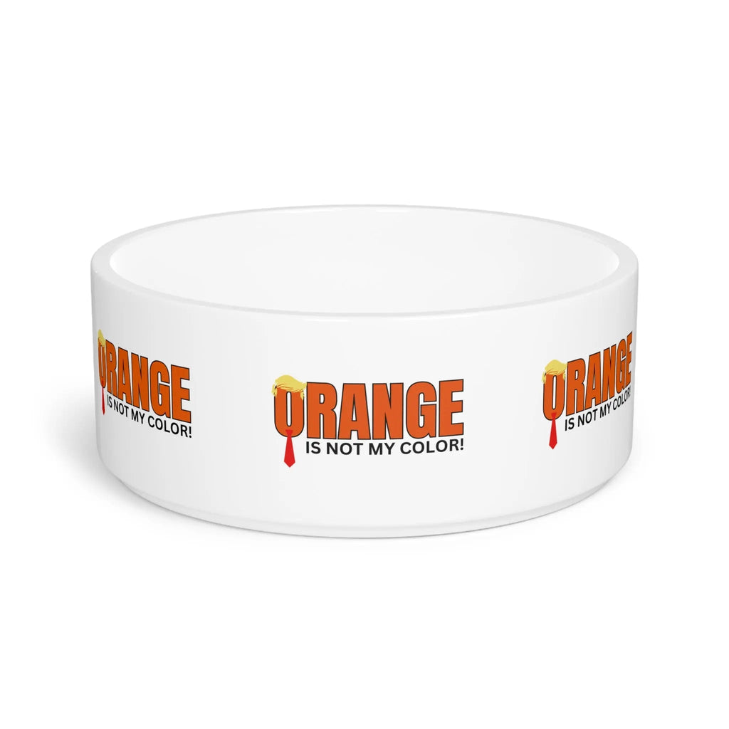 Playful Pet Bowl - "Orange is Not My Color!"