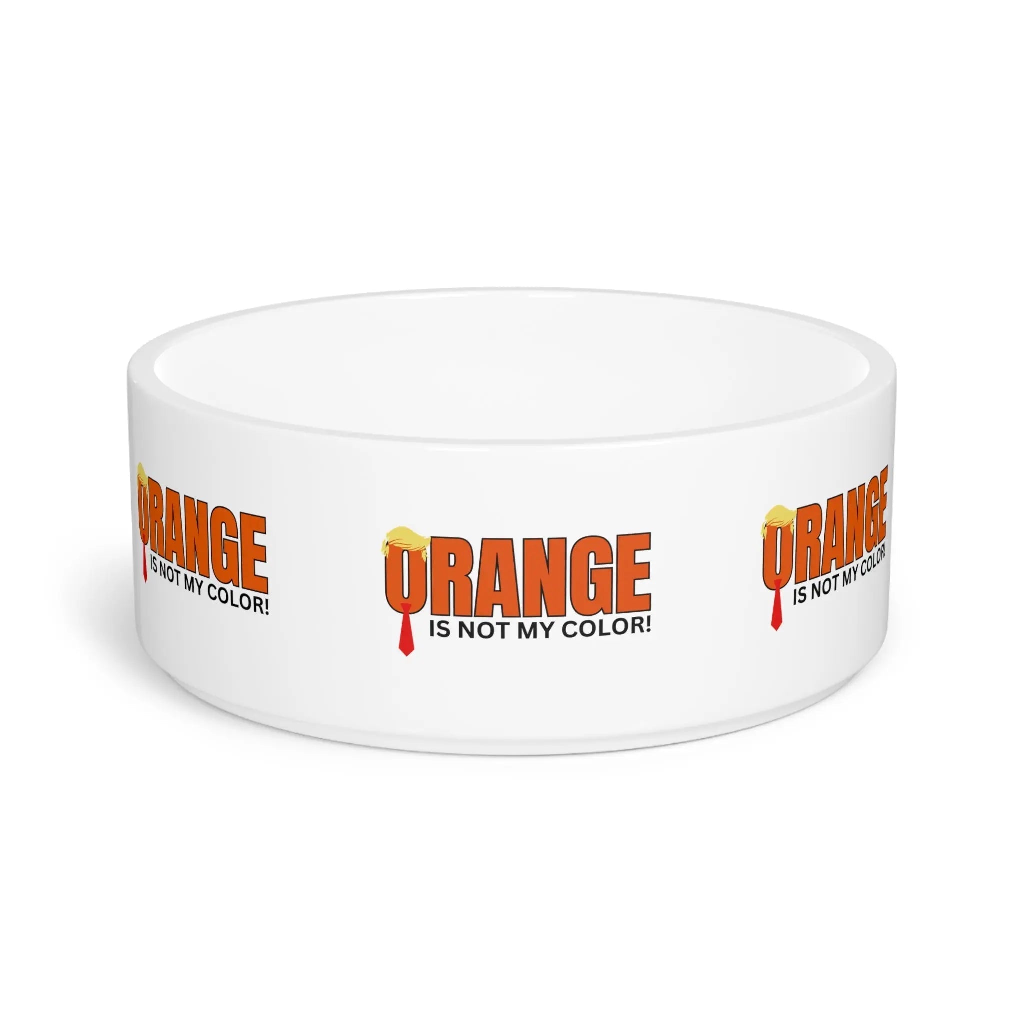Playful Pet Bowl - "Orange is Not My Color!"