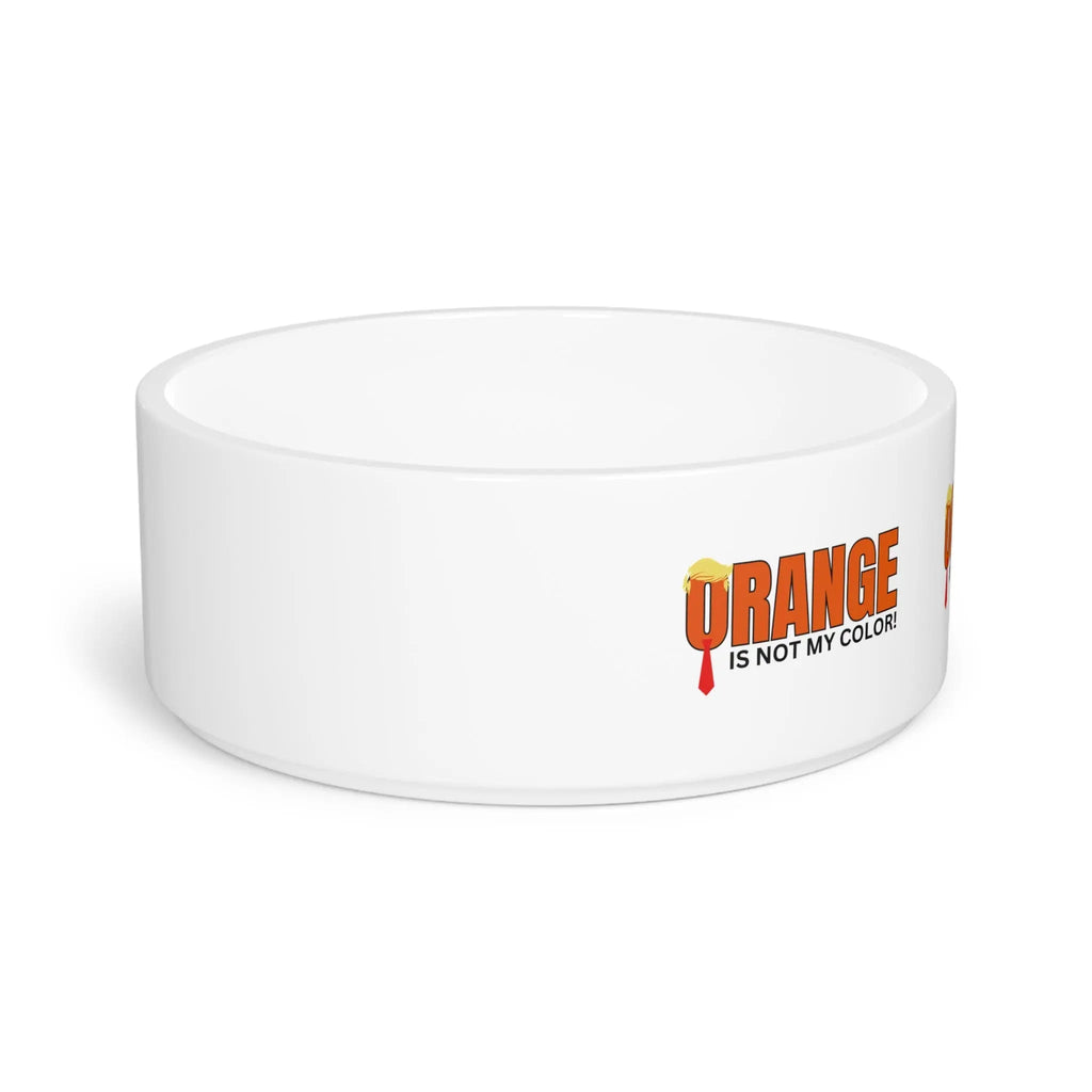 Playful Pet Bowl - "Orange is Not My Color!"
