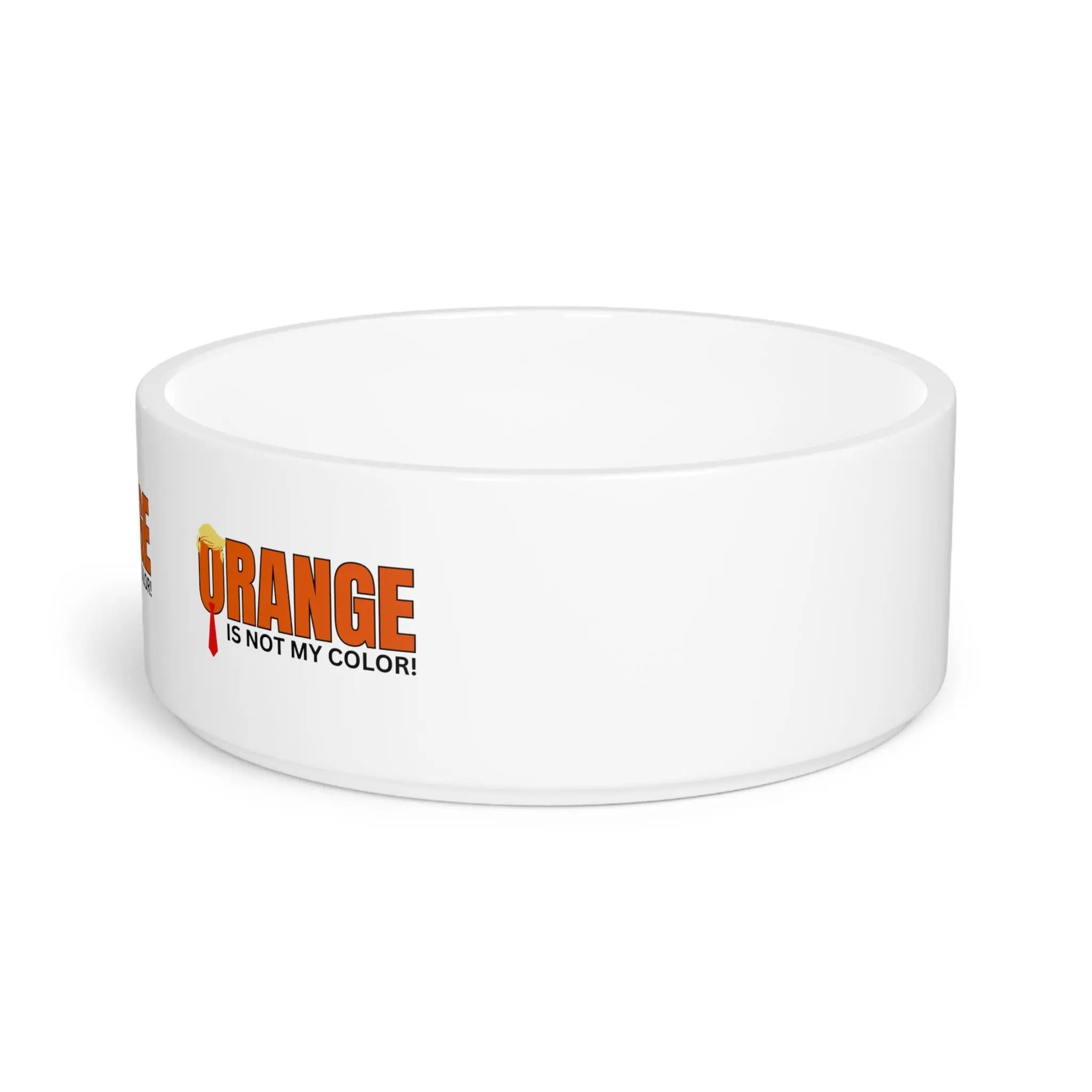 Playful Pet Bowl - "Orange is Not My Color!"
