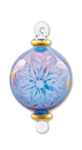 Small Sphere Glass With Gold Accents - Blue