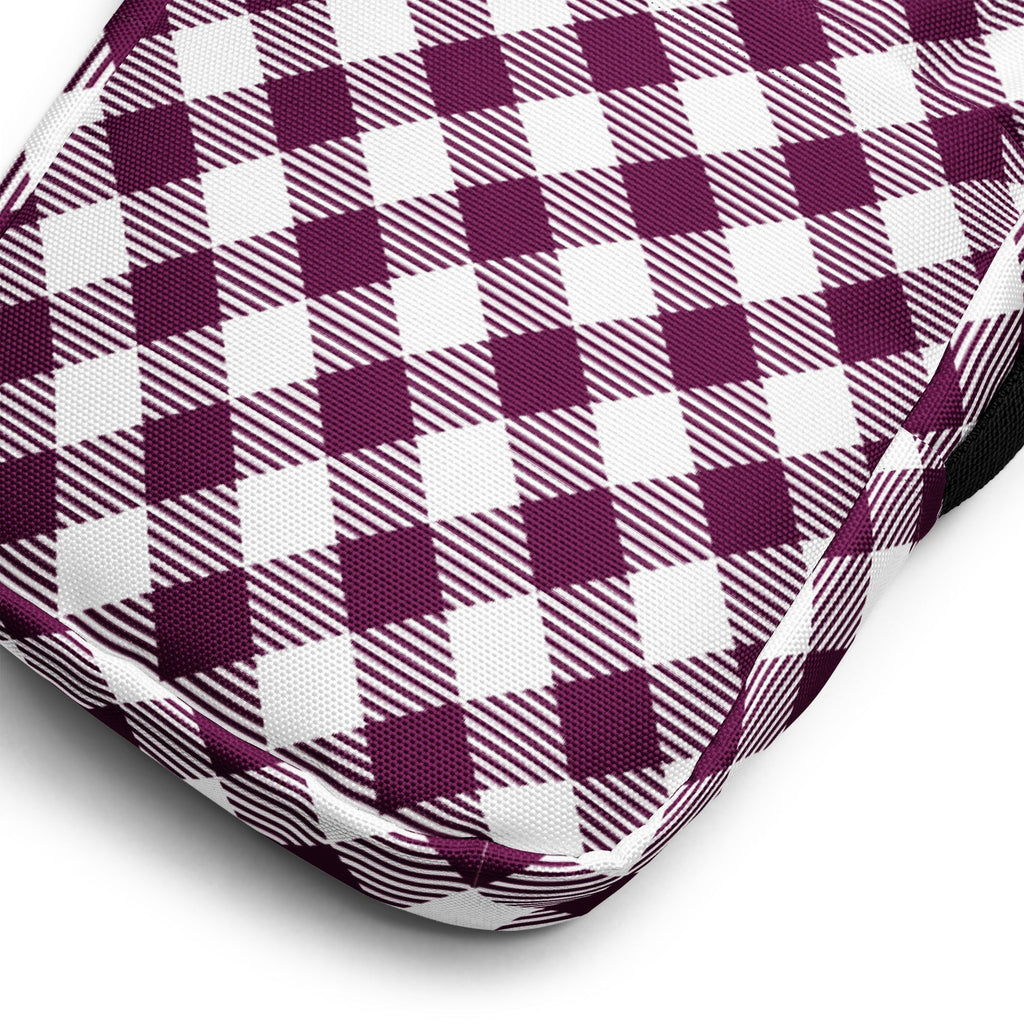 Plum Plaid Crossbody Bag