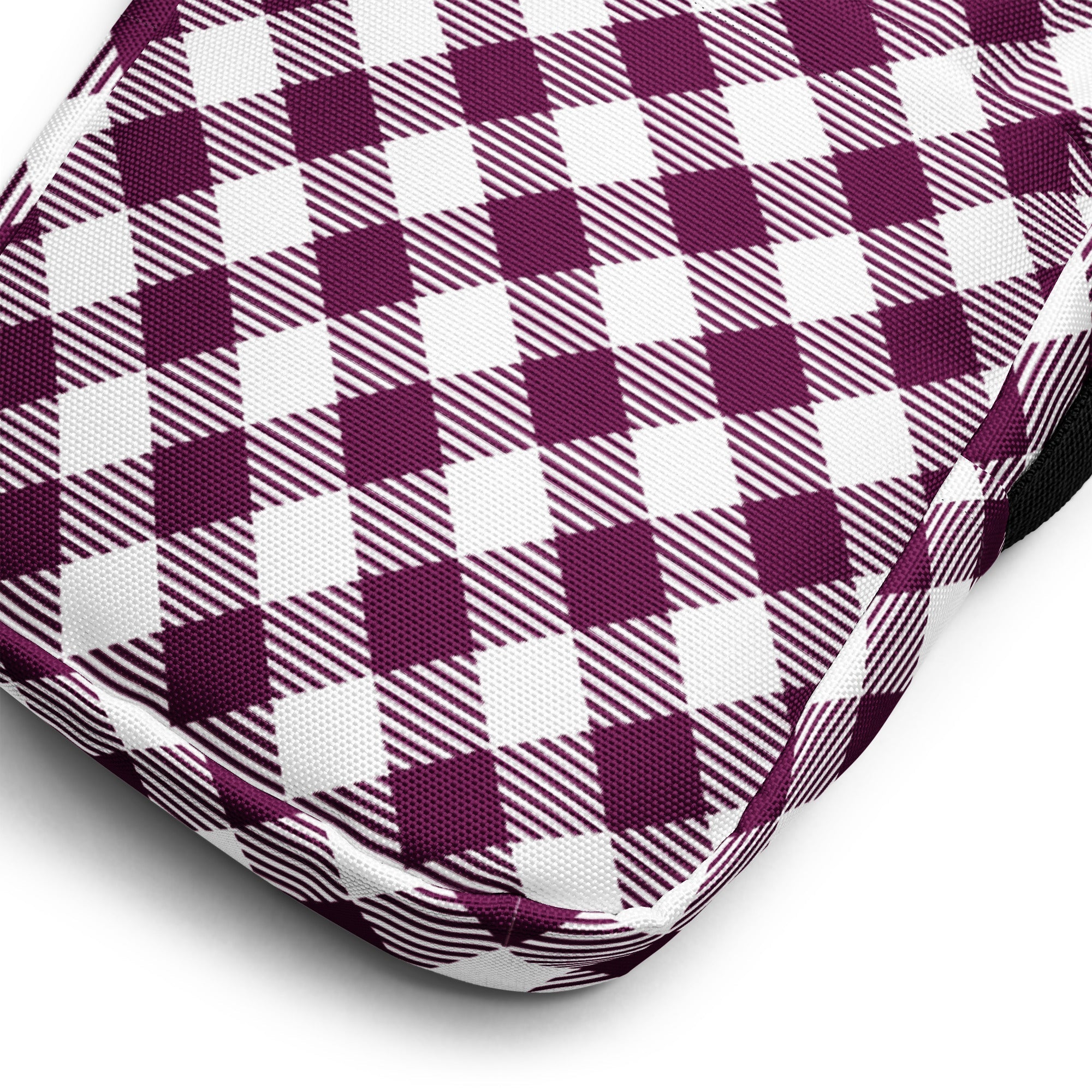 Plum Plaid Crossbody Bag