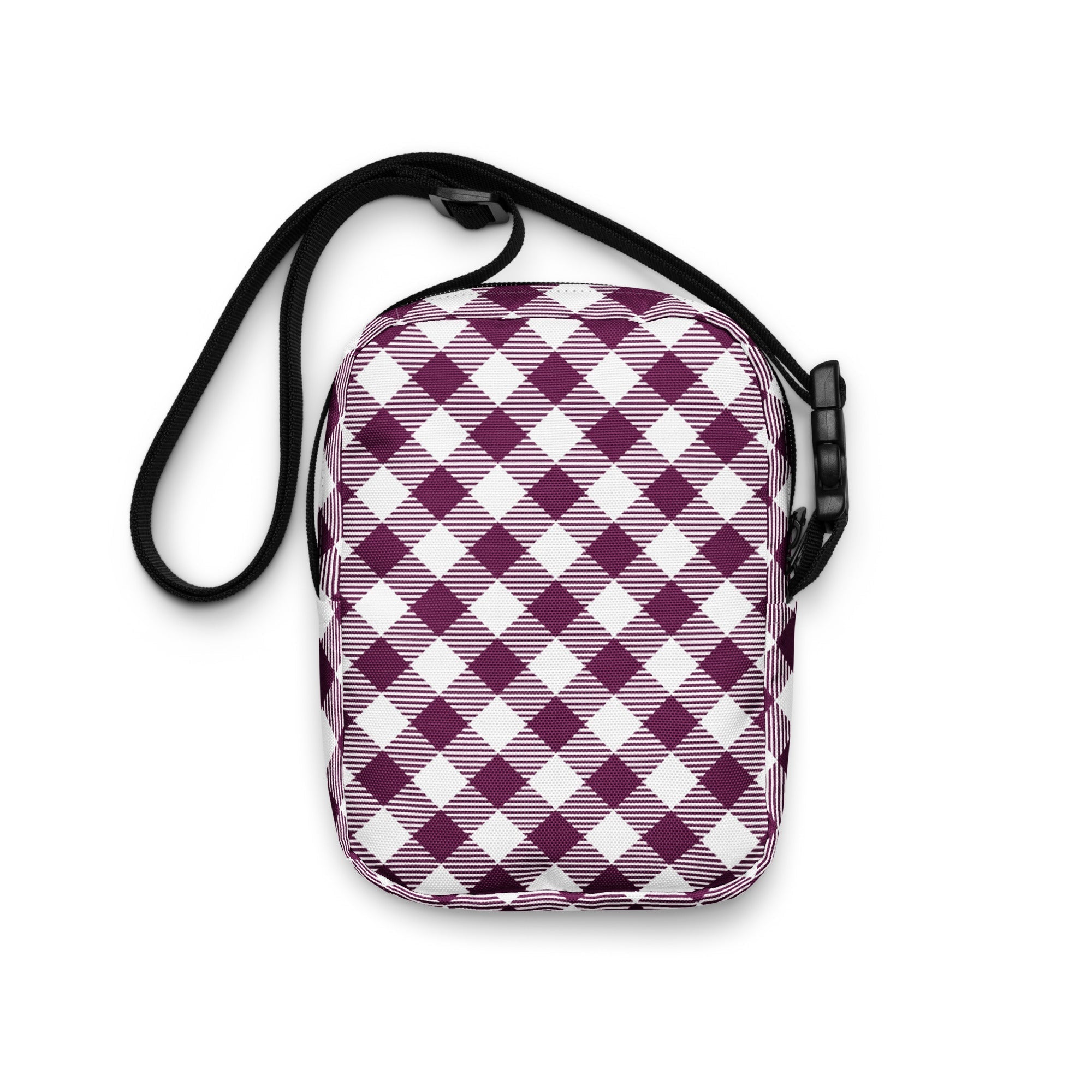 Plum Plaid Crossbody Bag