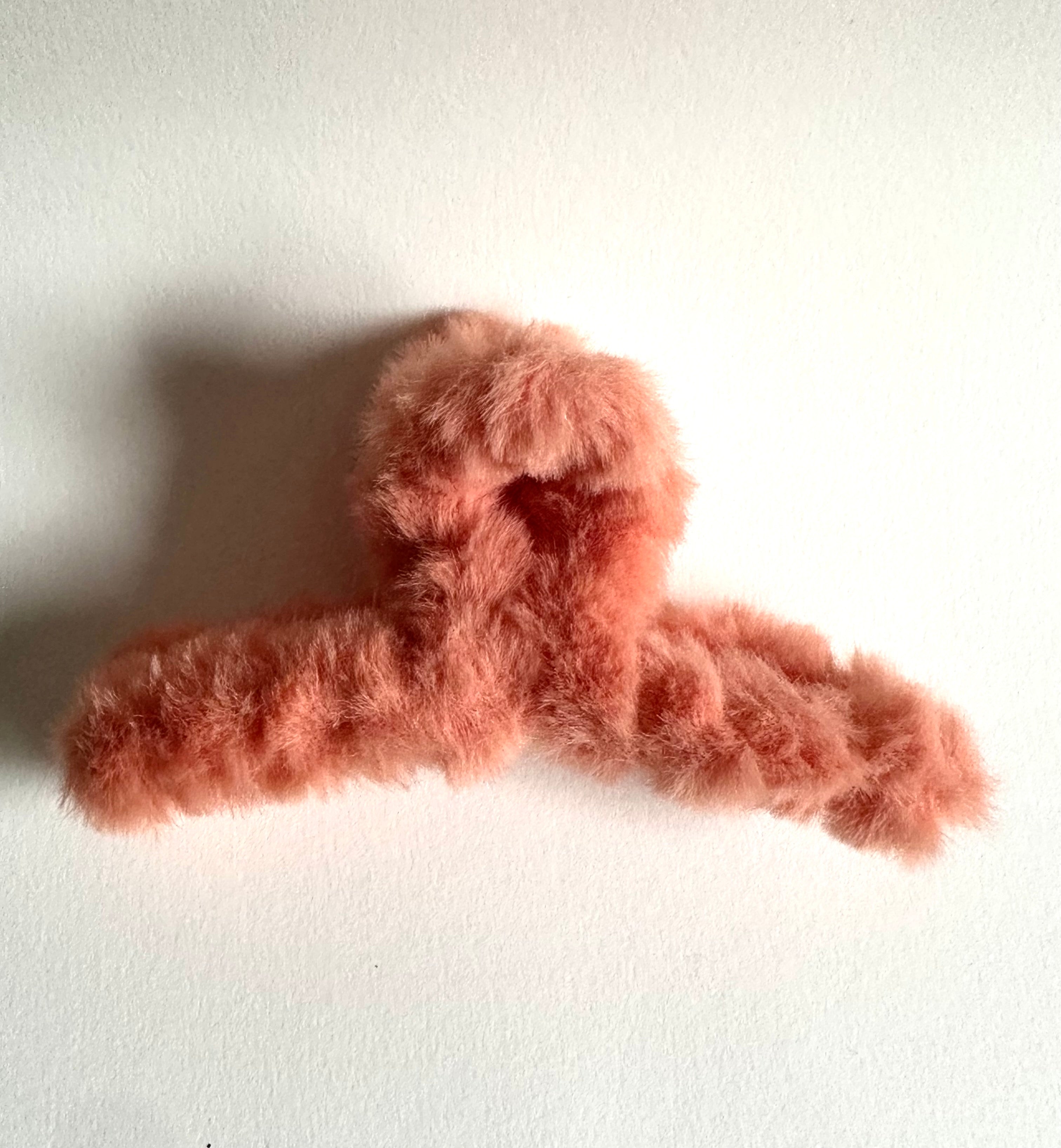 Plush Pastel Faux Fur Hair Claw