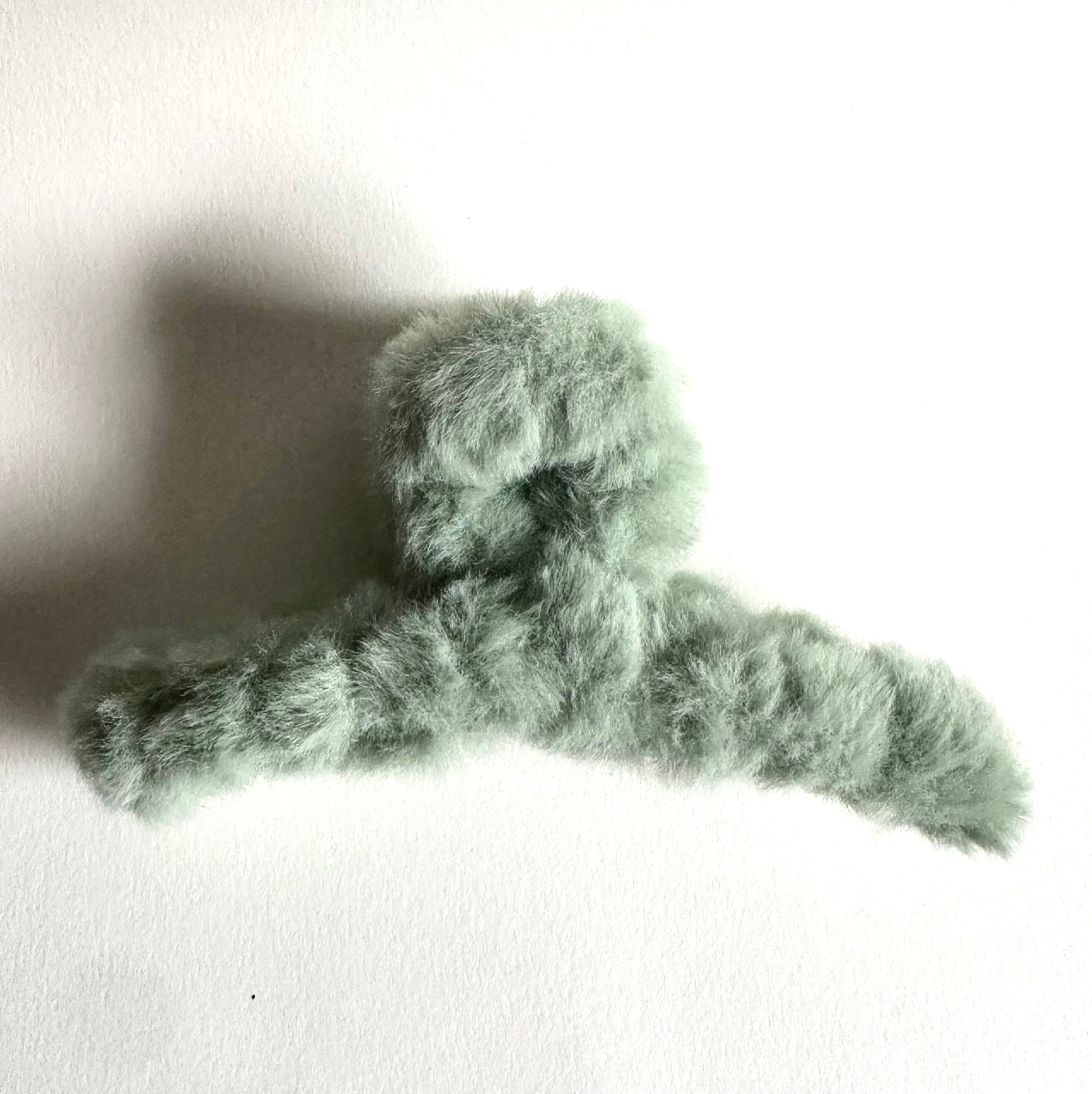 Plush Pastel Faux Fur Hair Claw