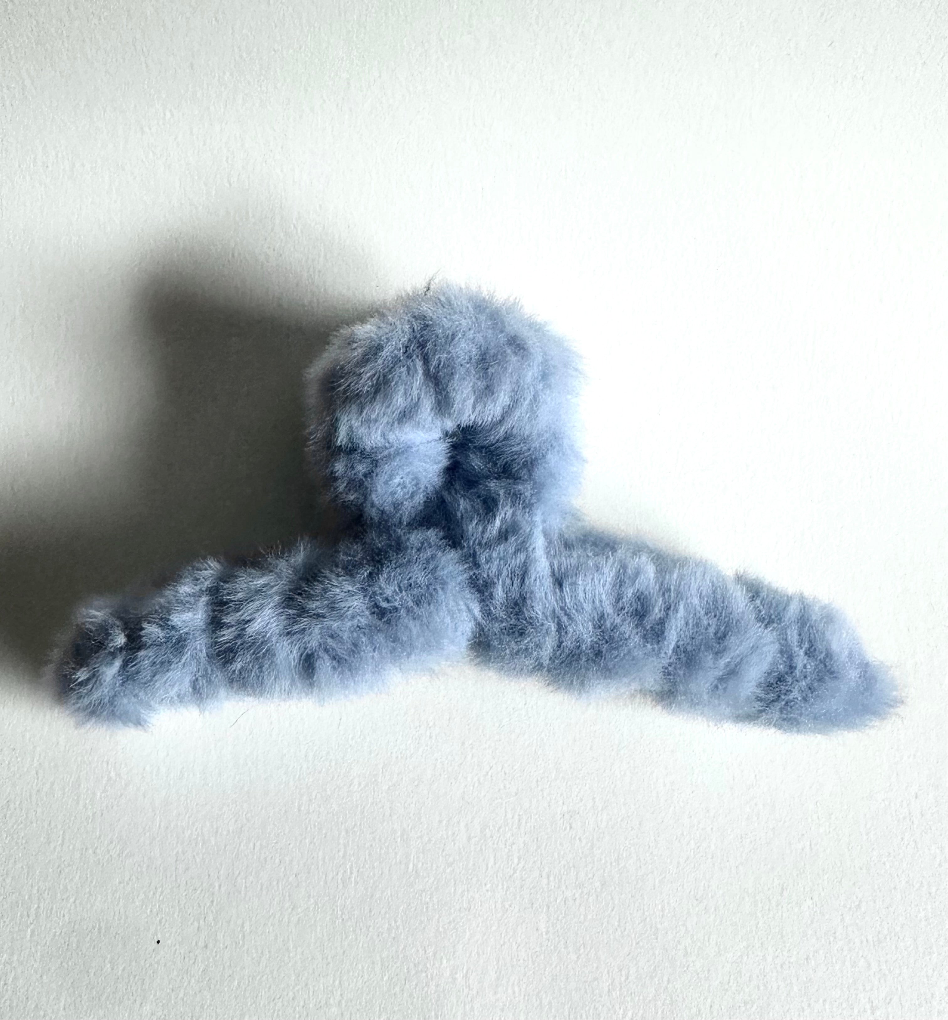 Plush Pastel Faux Fur Hair Claw