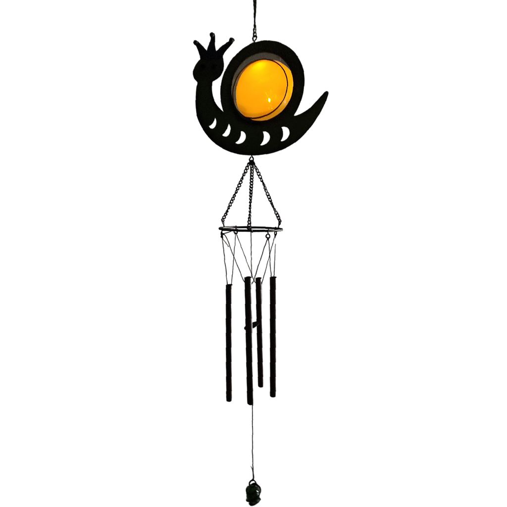 Solar LED Lighted Wind Chime - Snail