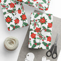 Poinsettia Matte Wrapping Paper Roll