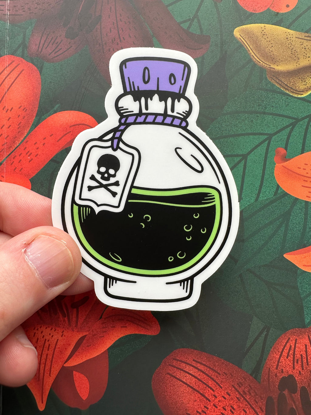 Poison Potion Vinyl Sticker, 2.8” x 3.0”