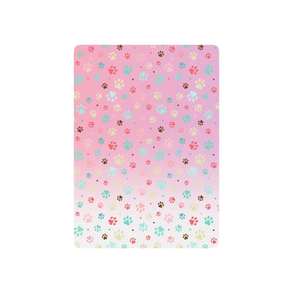 Poker Playing Cards with Pet Paw Print Design