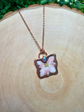 Poppyseed- Moonstone and Flower Necklace