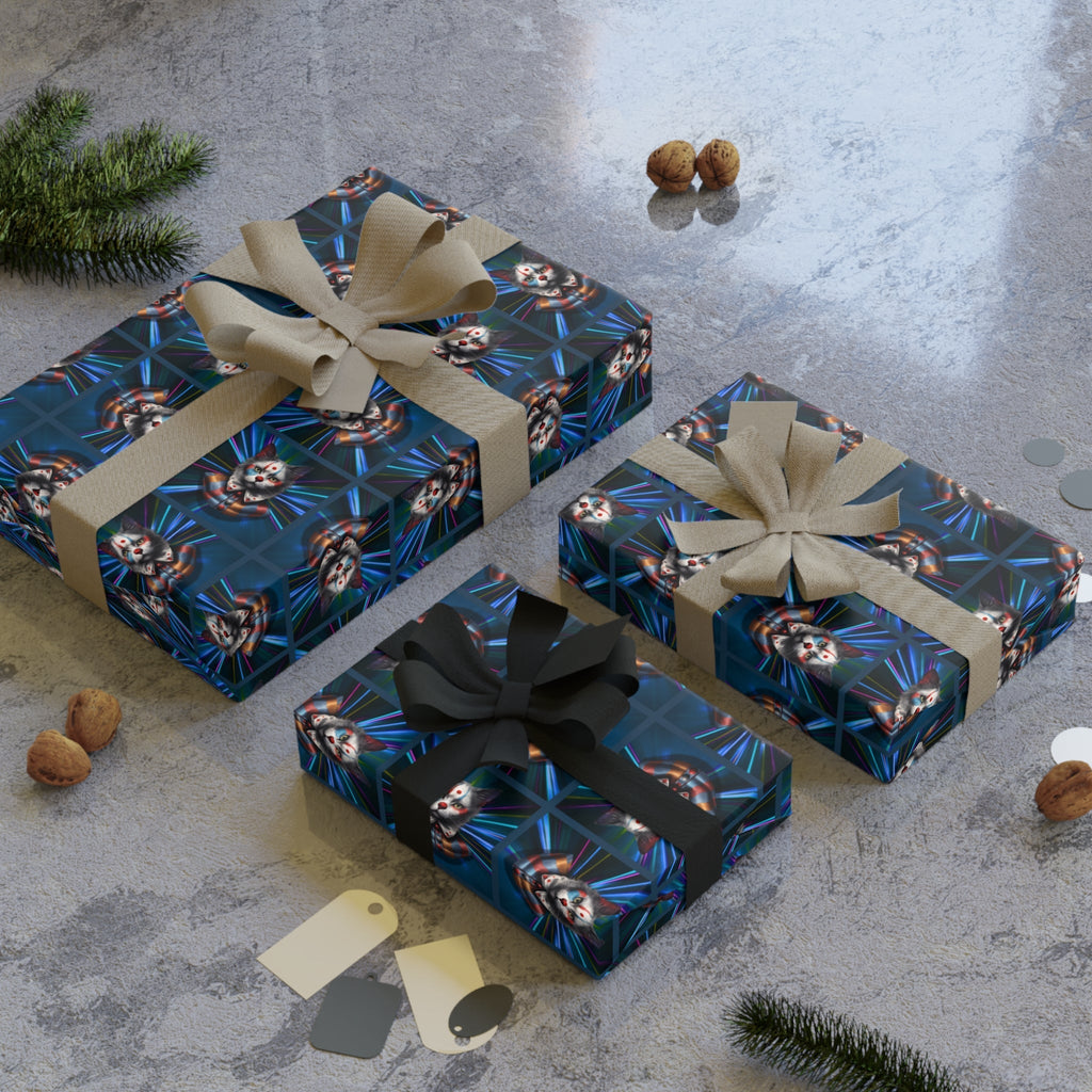 Premium Cat Clown Design Gift Wrapping Paper Roll