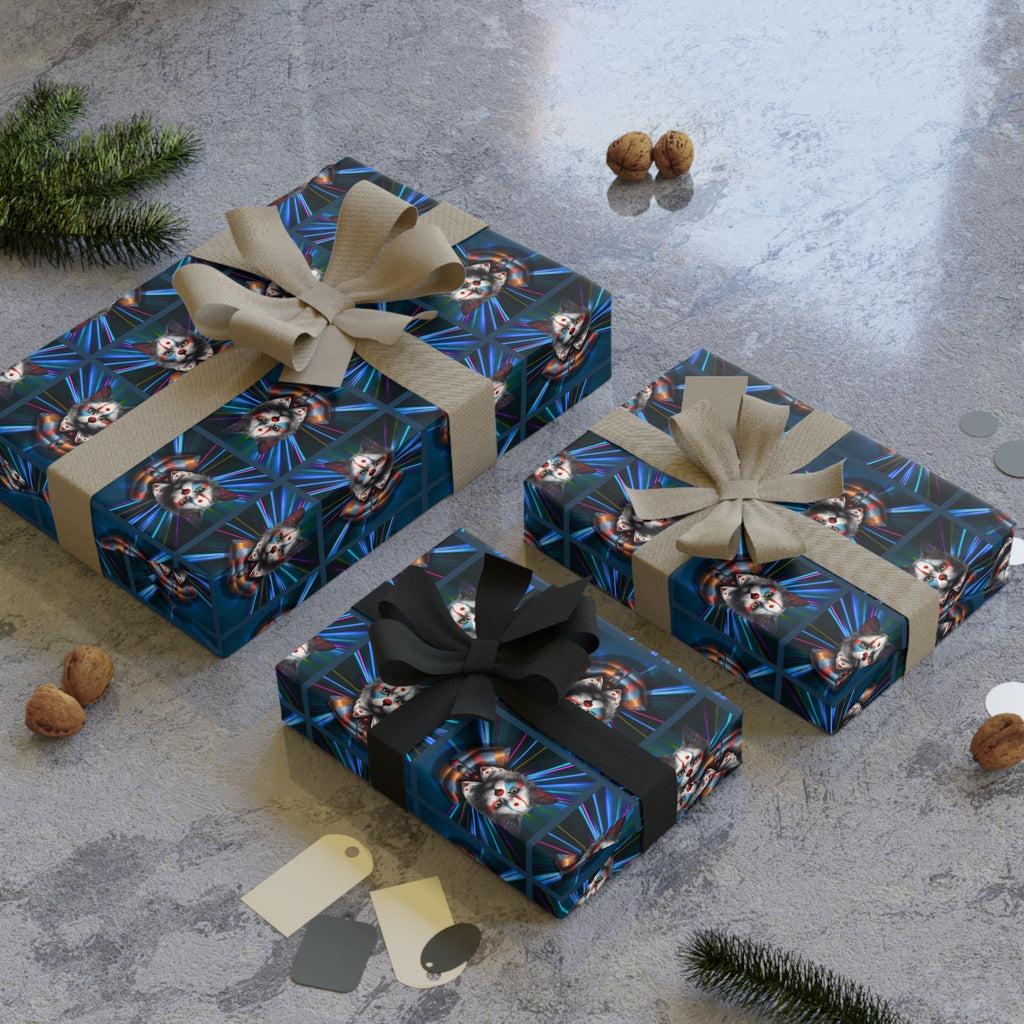 Premium Cat Clown Design Gift Wrapping Paper Roll
