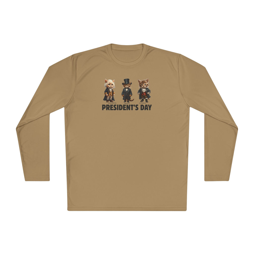 Presidents Day Kittens Long-Sleeve Tee for Unisex Comfort