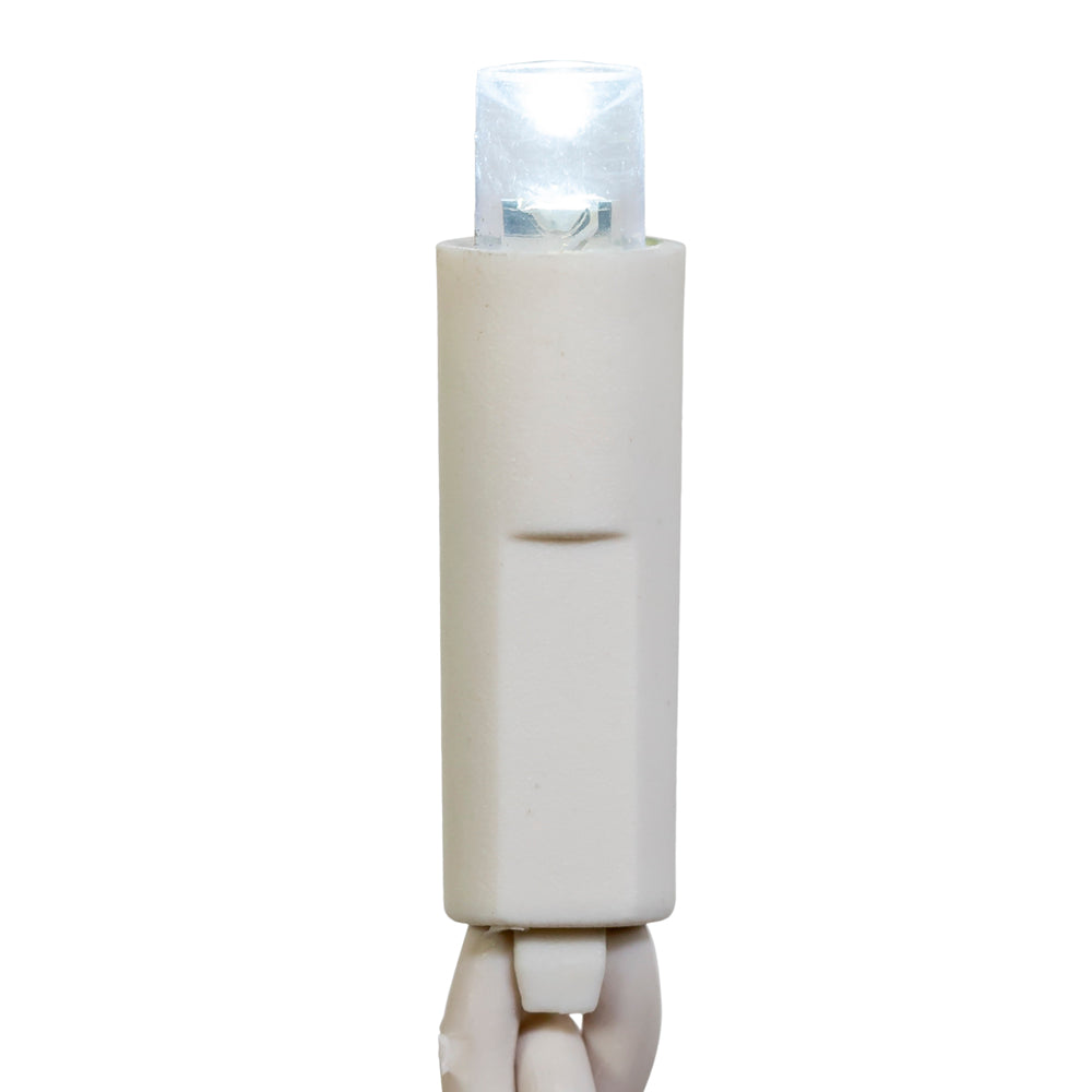70-Light Cool White Soft Twinkle White Wire LED Icicle Light Set