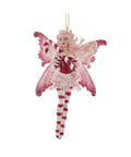 Red Fairy With Candy Cane Ornament