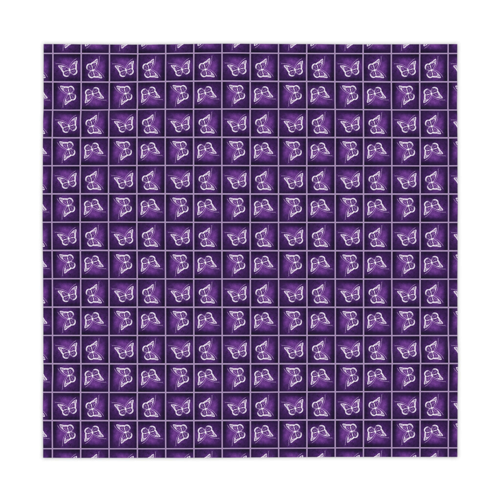 Purple Butterfly Design Purple Tablecloth