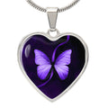 Purple Butterfly Seizure Awareness Necklace