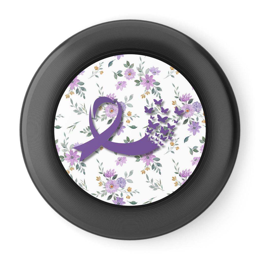 Purple Floral Ribbon Flying Disc | Outdoor Fun & Awareness