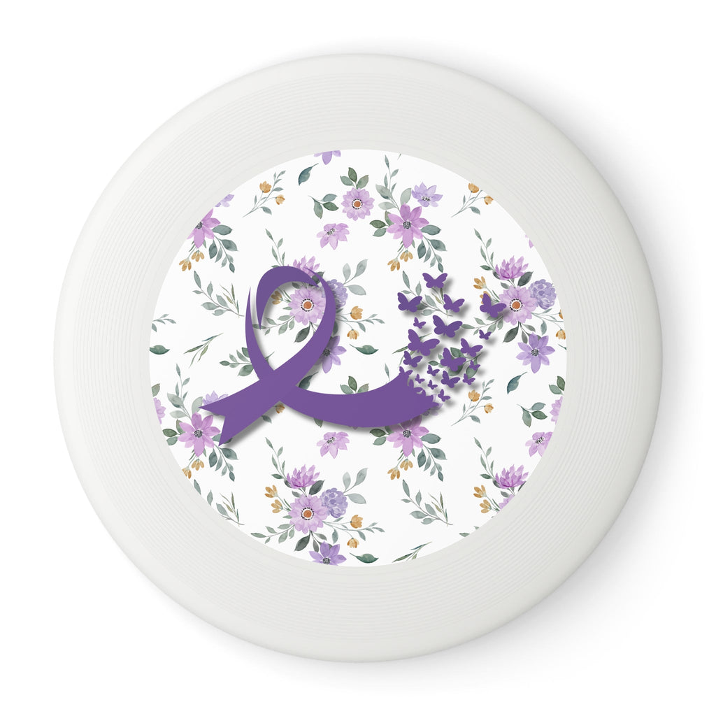 Purple Floral Ribbon Flying Disc | Outdoor Fun & Awareness