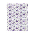 Purple Flowers Epilepsy Awareness Velveteen Plush Blanket
