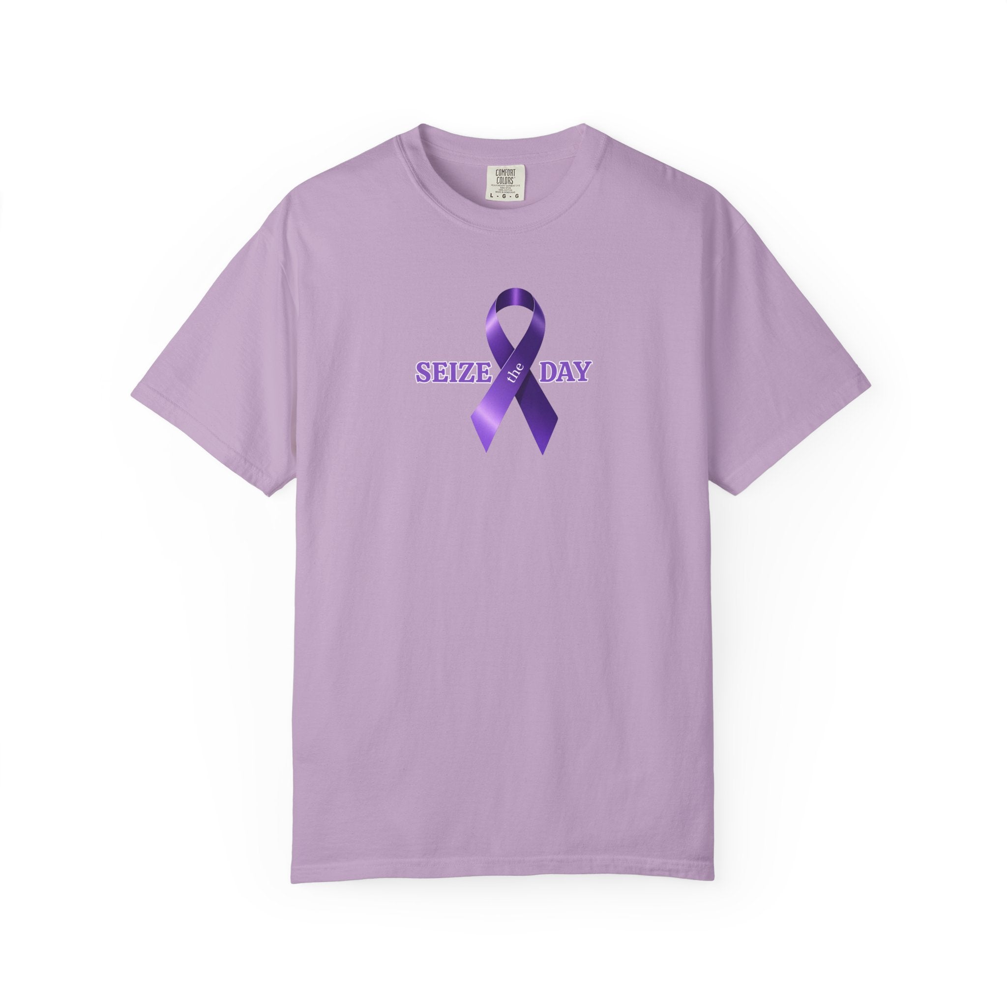 Purple Ribbon Seize the Day Tee for Epilepsy Awareness