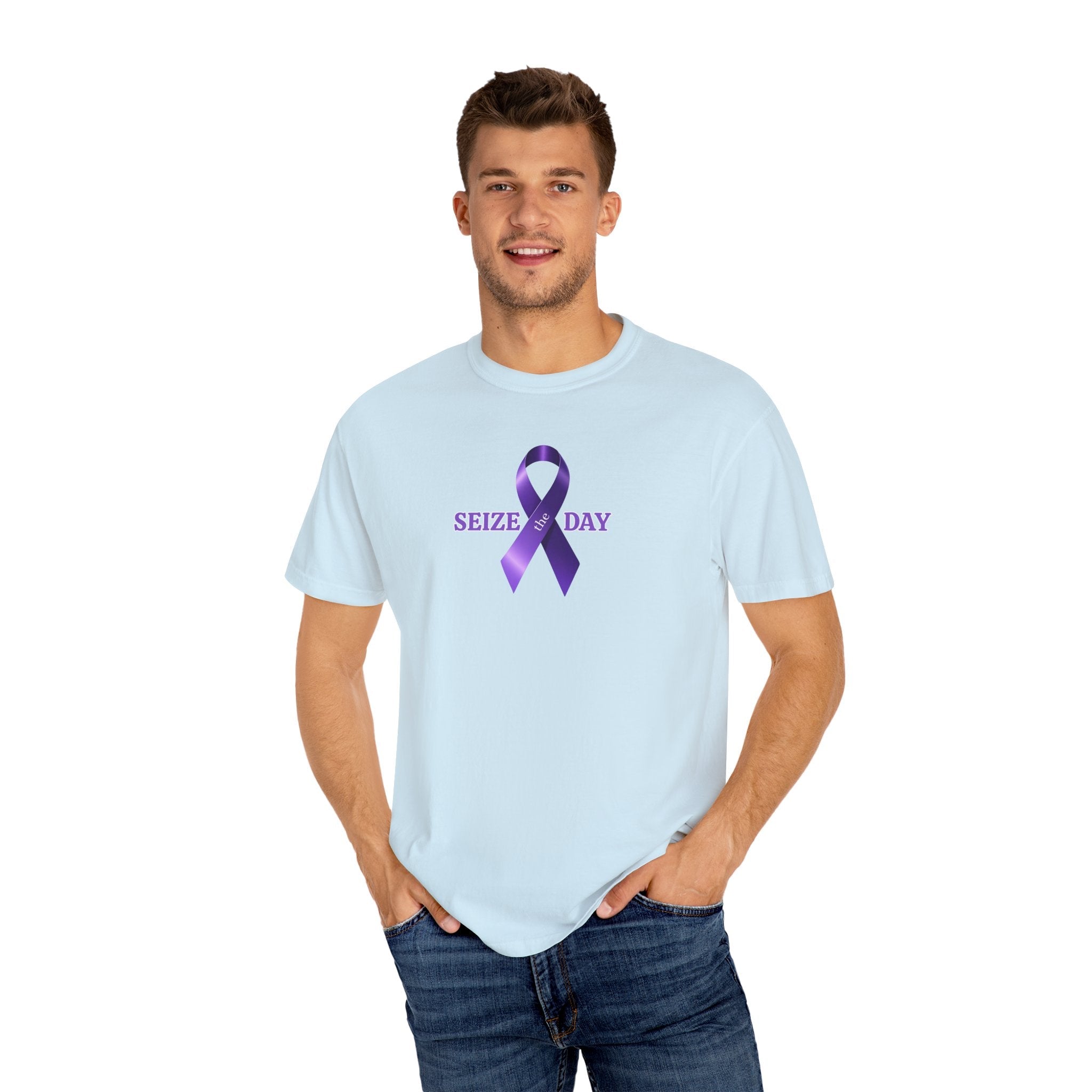 Purple Ribbon Seize the Day Tee for Epilepsy Awareness