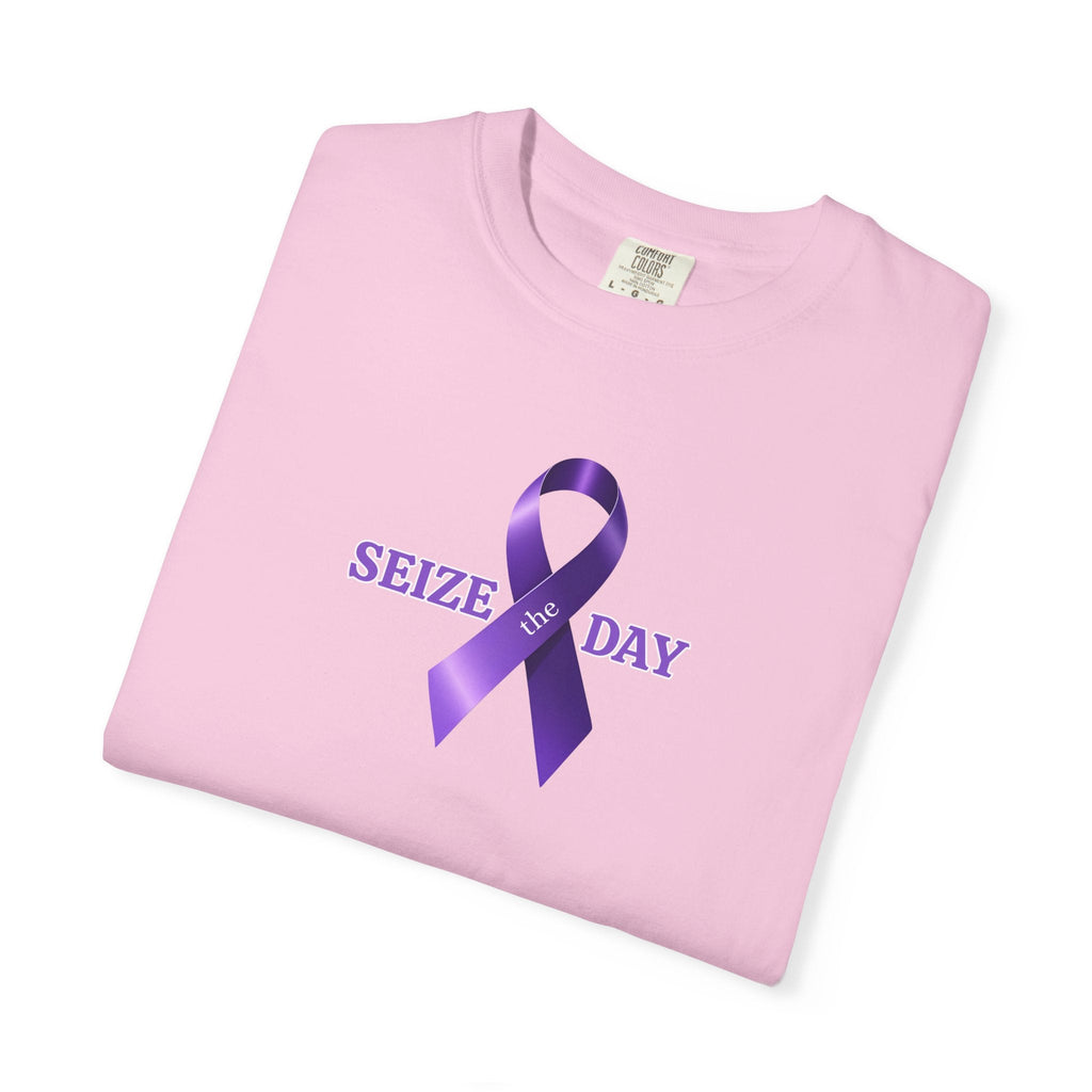 Purple Ribbon Seize the Day Tee for Epilepsy Awareness