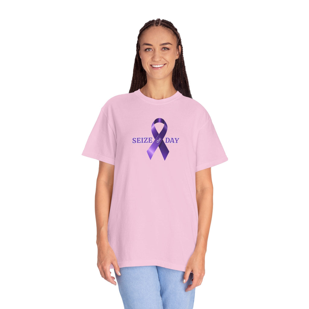 Purple Ribbon Seize the Day Tee for Epilepsy Awareness