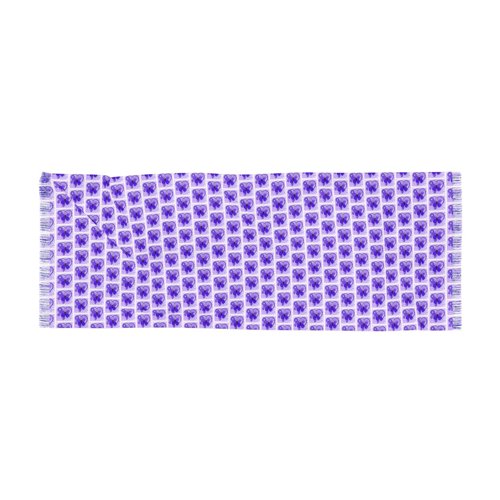 Purple Ribbon Butterfly Epilepsy Awareness Light Scarf