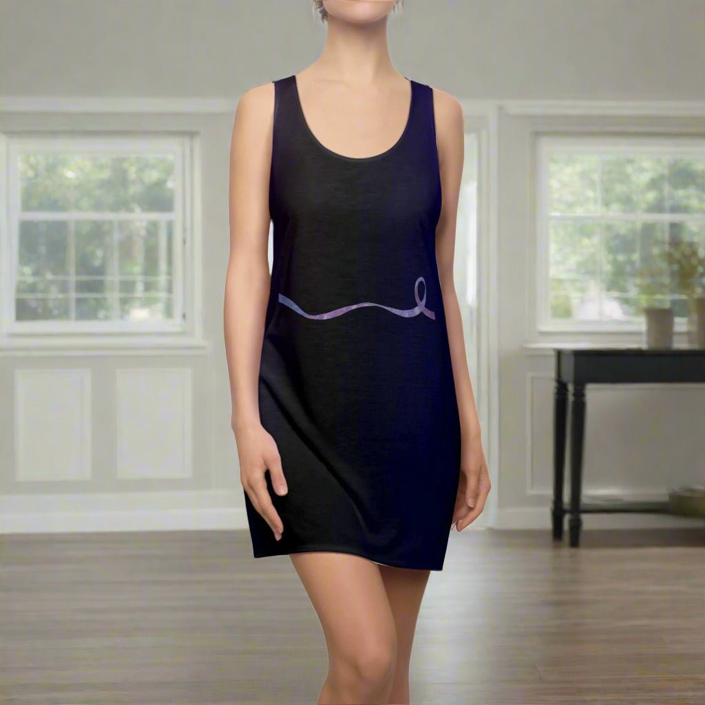 Purple Ribbon for Epilepsy Racerback Dress - Modern Chic with a Message