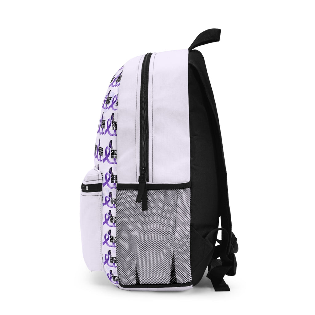 Purple Ribbon Seize the Day Backpack