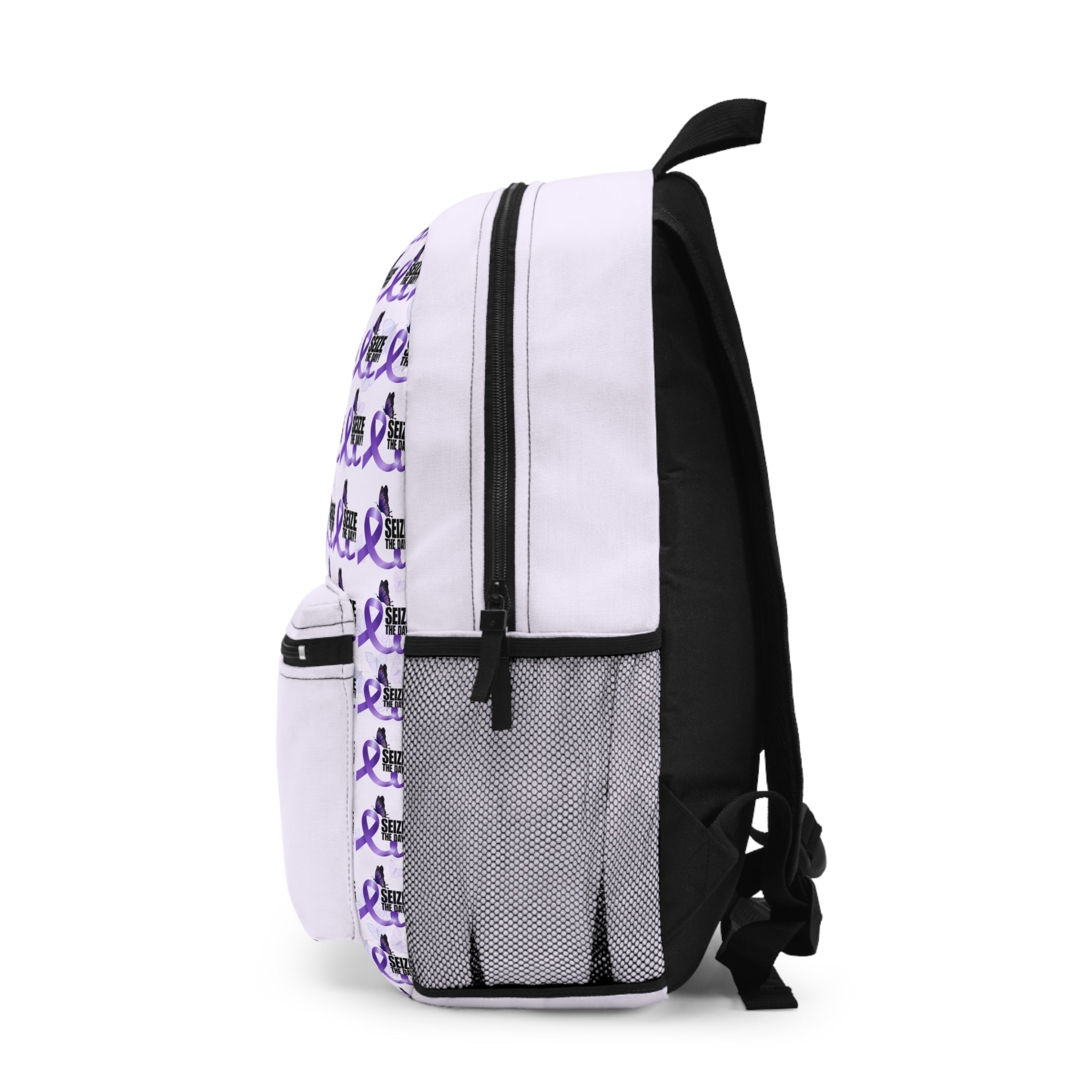 Purple Ribbon Seize the Day Backpack