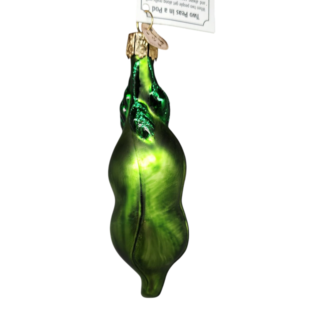Old World Christmas Two Peas In A Pod Glass Blown Ornament