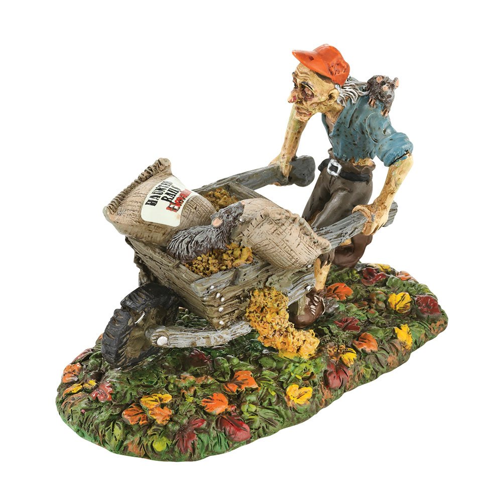 Halloween Village Rats There Goes My Grain