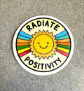 Radiate Positivity Vinyl Sticker, 3” x 3”