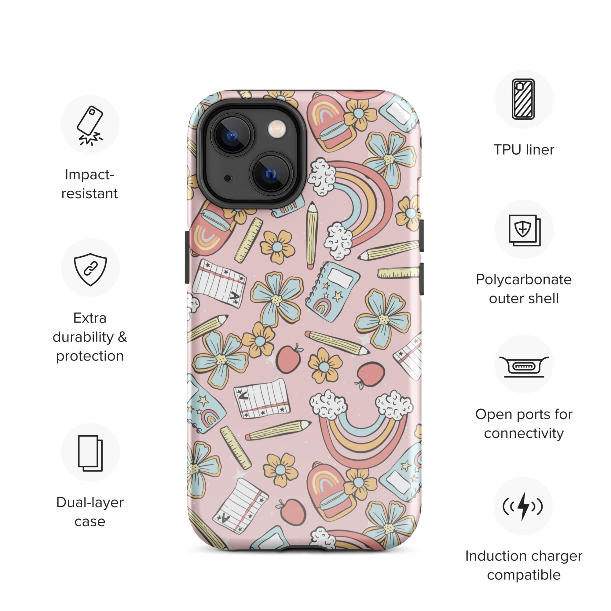 Rainbow Learning Tough Case for iPhone®