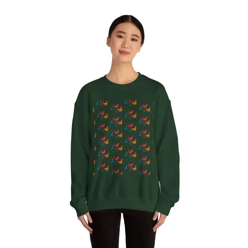 Ocean State Styles Sweatshirt Ugly Christmas Chicken Witch