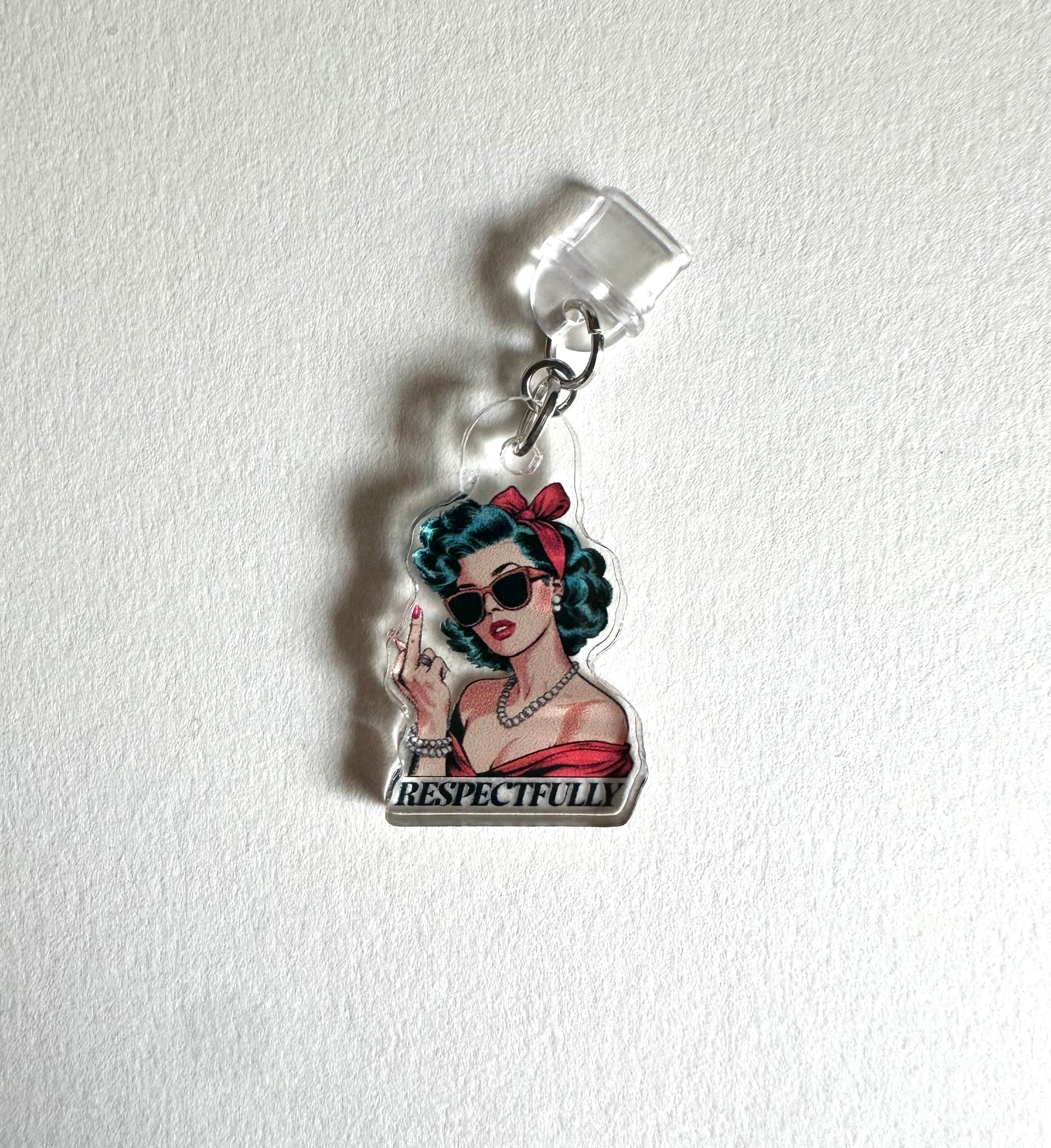 Respectfully Kindle Dust Plug Charm