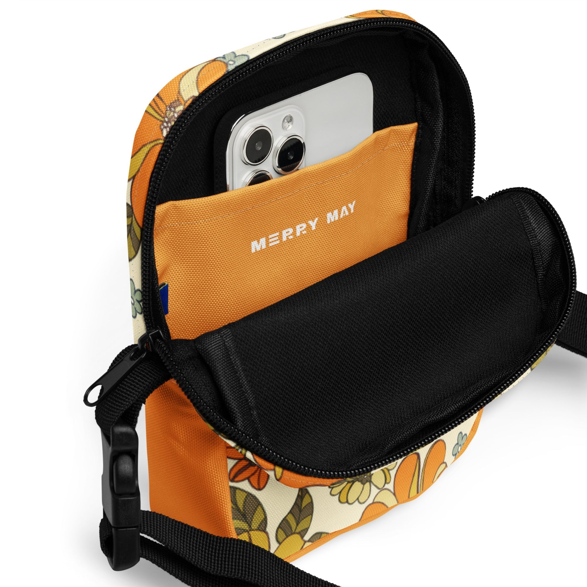 Retro Floral Crossbody Bag