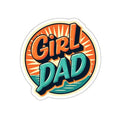 Ocean State Styles Sticker Retro Girl Dad Sunburst Design