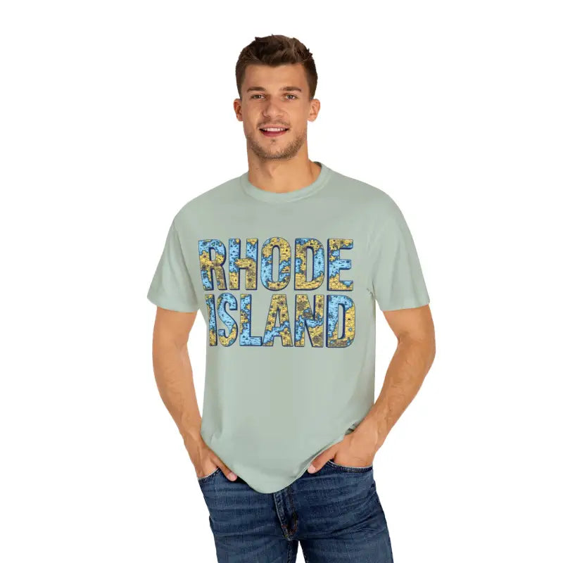 Ocean State Styles Rhode Island Garment Dyed Tee Coastal