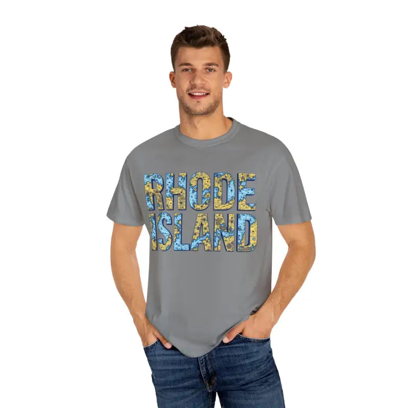 Ocean State Styles Rhode Island Garment Dyed Tee Coastal