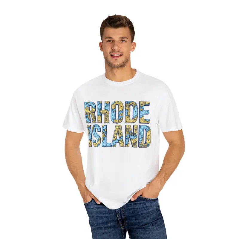 Ocean State Styles Rhode Island Garment Dyed Tee Coastal
