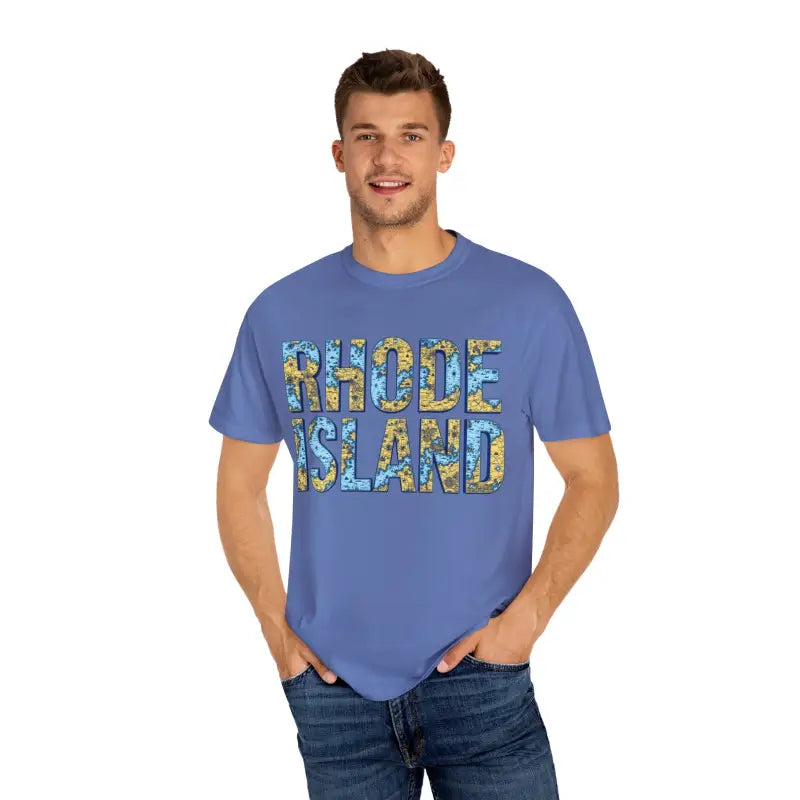 Ocean State Styles Rhode Island Garment Dyed Tee Coastal