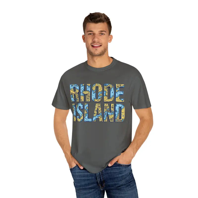 Ocean State Styles Rhode Island Garment Dyed Tee Coastal